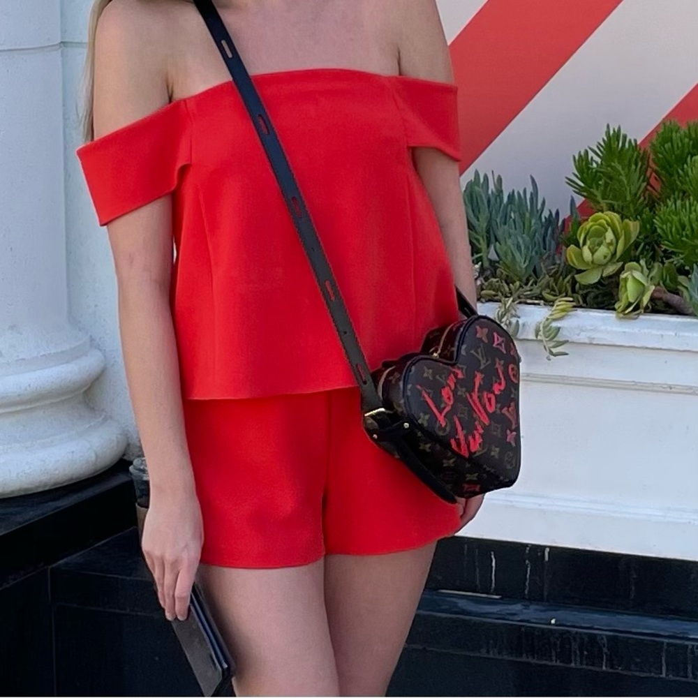 Topshop orange ish red romper